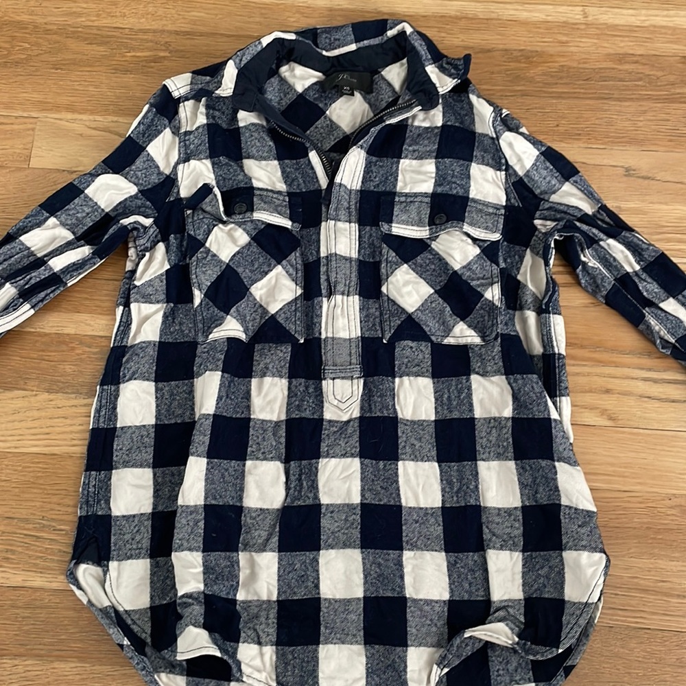 Jcrew 1/4 zip flannel